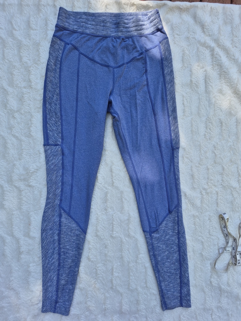 FP Movement by Free People Blue Heathered Panel High-Rise Leggings